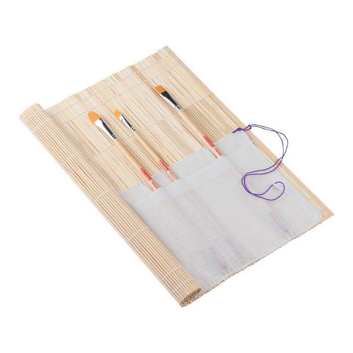 You do it Etui - Trousse - Nat En Bamboe - Voor Penselen - Schone Kunsten - 36x36cm