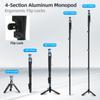 SIRUI Camera Monopod with Feet Aluminum Travel Video Monopod with Detachable Base Slim and Light Weight Max Load 26 Lbs Panoramic Pan 4 Sections for