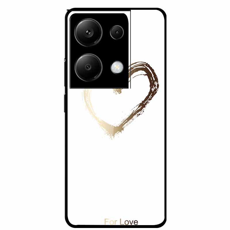 Redmi NOTE 13 PRO 4G Case with Tempered Glass & Aesthetic Color Painting