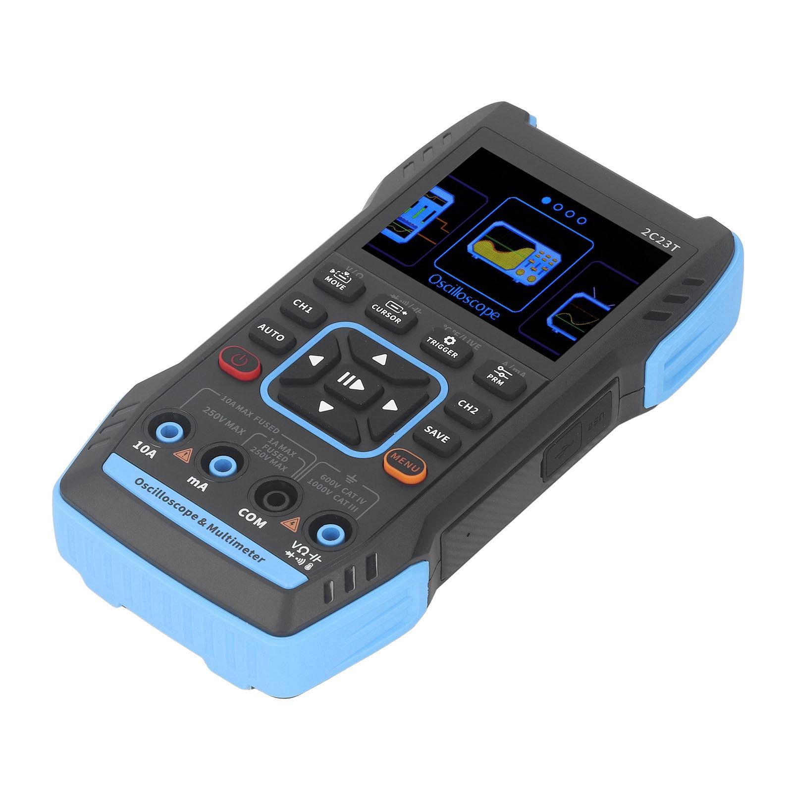 

Oscilloscope Multimeter Waveform Generator 3 in 1 Handheld Digital Signal Tester 10MHz Bandwidth