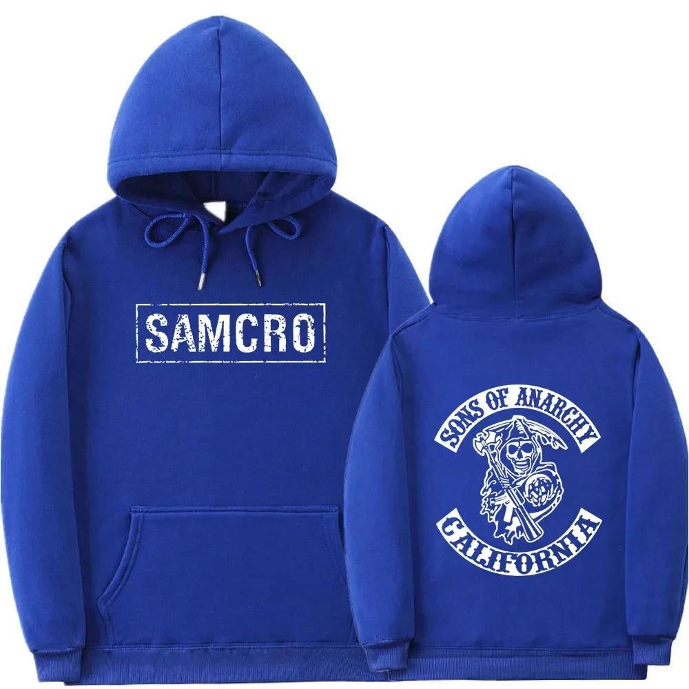 Double Sided Print Hoodie Sweatshirt Tops Sons of Anarchy SAMCRO Men Womnen Fashion Brand Design Pullover  Fleece Hoodies