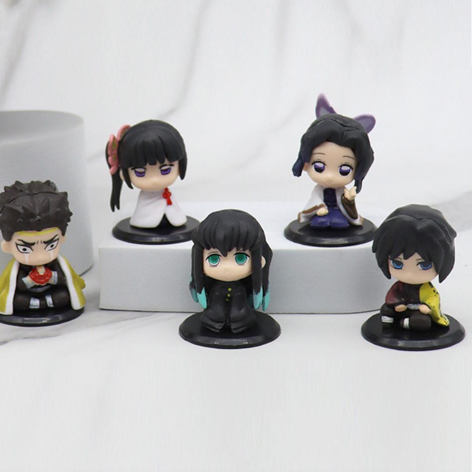 Фігурка Іграшка Demon Slayer Аніме Kimetsu no Yaiba Версія Q Сидячий Танджіро Незуко Іноске Зеніцу Модель Фігурки PVD Лялька Подарунок