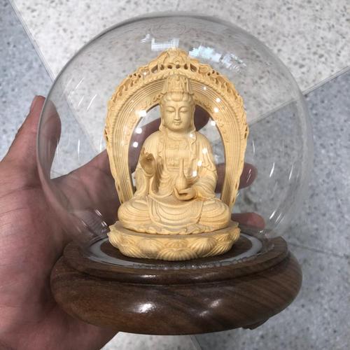 1 Stück Massivholz Buddha Statue Ornamente Feng Shui Ornamente Holzschnitzerei Handwerk Wohnzimmer Heimdekoration Skulptur Statue