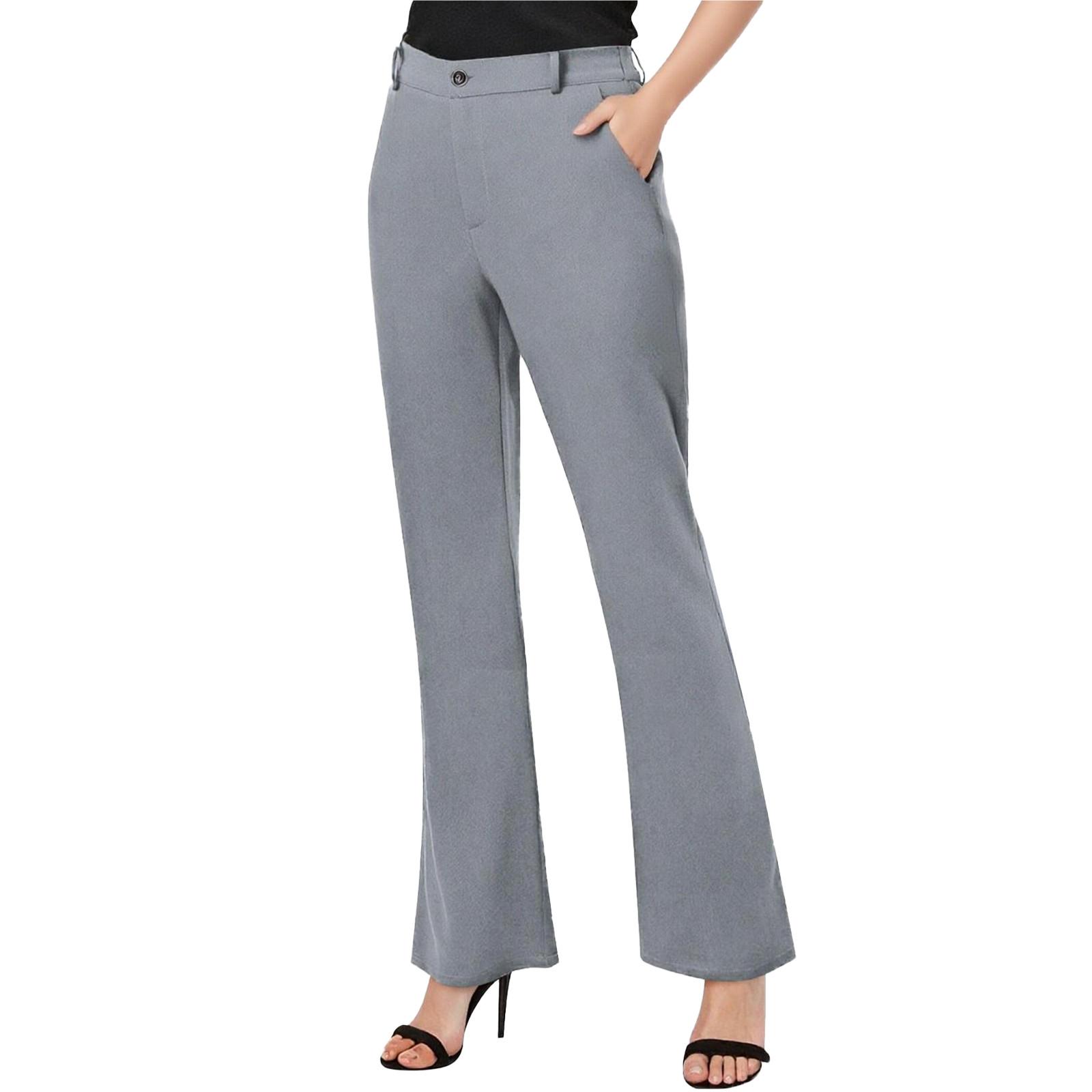 

Женские нарядные брюки для работы, прямые брюки, повседневные брюки-клеш с карманами S