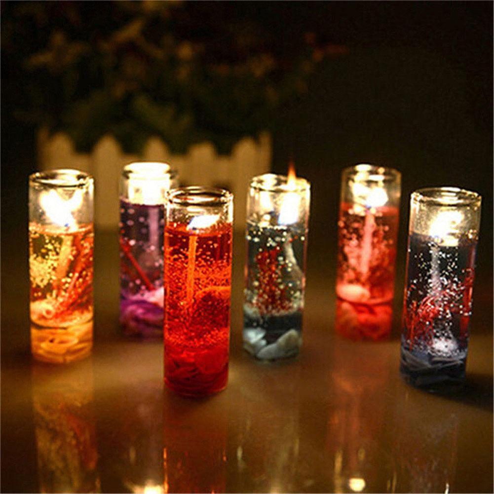 1Pc/12Pcs Aromatherapy Smokeless Candle with Ocean Shells Valentines Scented Jelly Candle 8x2.7x2.7cm