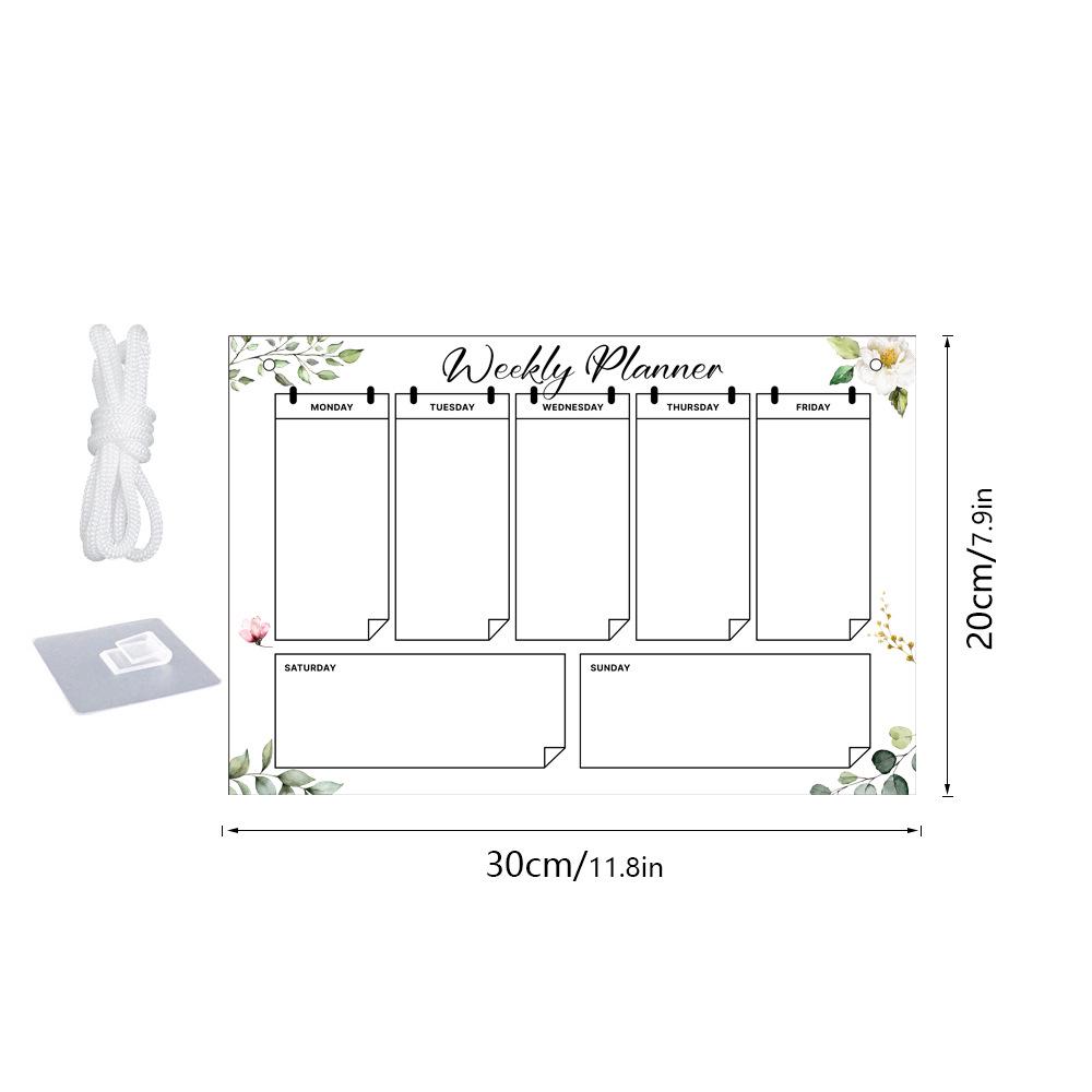 3D Acrylic Erasable Weekly Planner Board