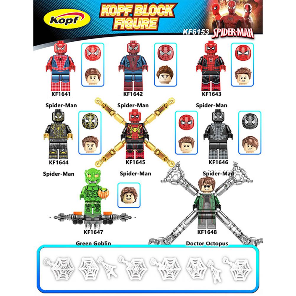 Stavebnicové bloky Minifigurka Hračka Super hrdina série Iron Spider-man Green Goblin Dr. Chobotnice sestavené stavební bloky