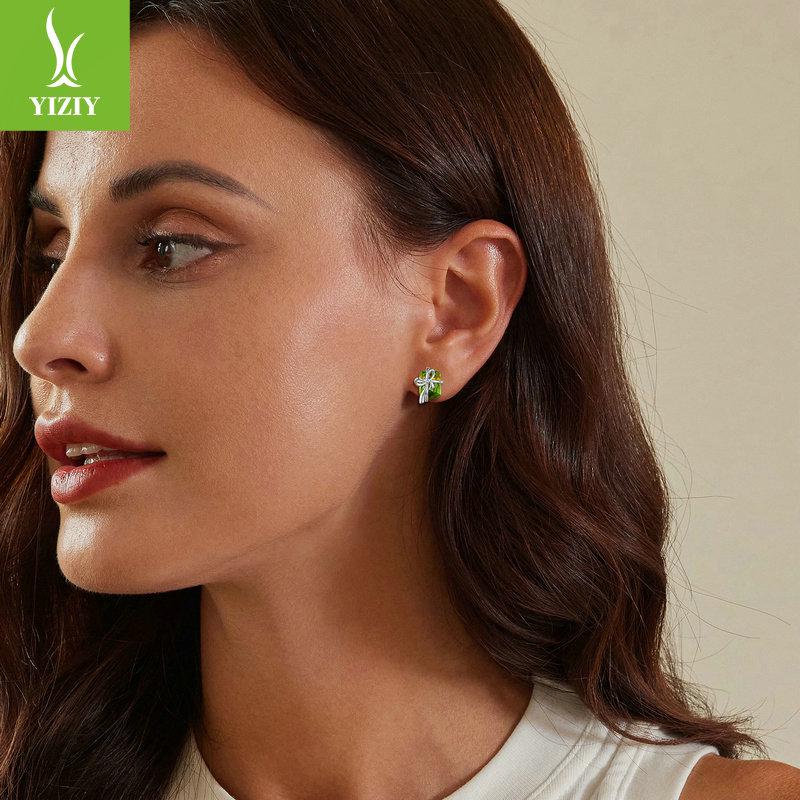 Yinziyun Christmas Sterling Silver Santa & Reindeer Stud Earrings