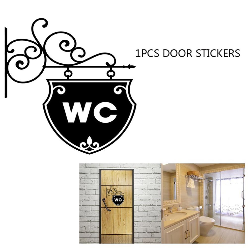 Cheap New Fashion Bathroom Sign Bathroom Door Wall Sticker Door Panel ...