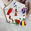 50Pcs National Flags Stickers Various Cute Decals Waterproof PVC Adhesive Decoration Self-adhesive Cartoon Stickers Motorcycle Phone