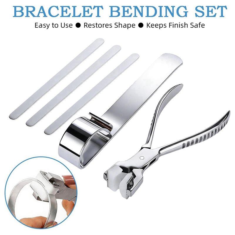 ABUL-Professional Bracelet Bending Tool& Jig, 3-Piece Metal Forming Kit With Aluminum Blank For Custom For DIY Bangles