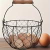 Modern Farmhouse Egg Basket. Rustic Cast Iron with Mesh Design. Kitchen Counter & Fridge Storage. Durable & Stylish.