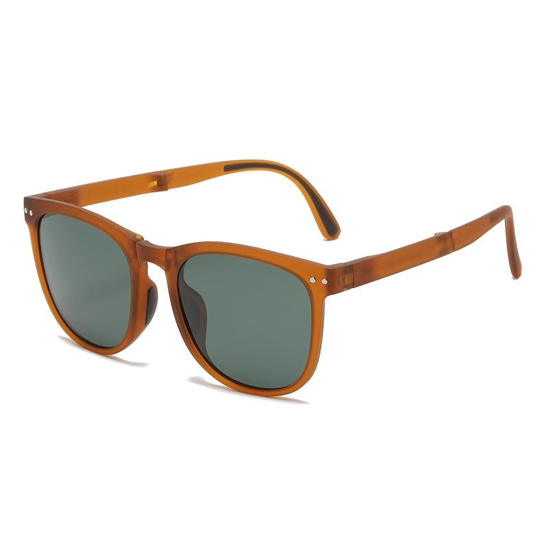 New Online Celebrity Women's Nylon Polarized TR Sunglasses with Folding Sunglasses Fashion Sense Large-frame Glasses.