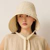 Wide Brim Women Striped Fisherman Hat Ribbon Bucket Hat Portable Sunscreen Visor Cap  Girl