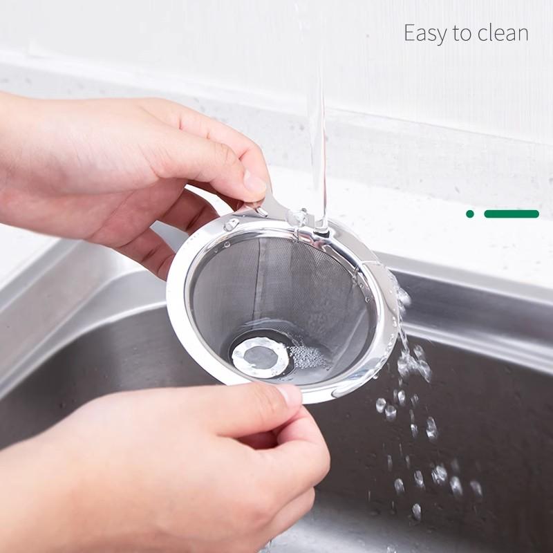 GIANXI 800 Mesh Coffee Filter Stainless Steel Double-Layer Precision Filter Coffees Funnel Home Hand Coffee Tool Set