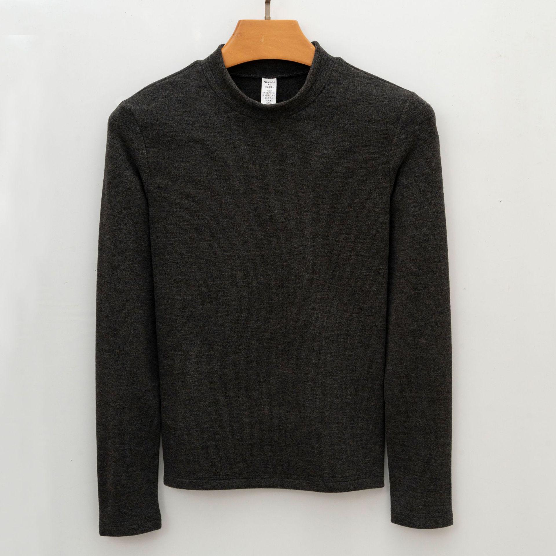 

Women s Luxury Wool Thermal Long Sleeve Slim Fit T-Shirt, Antibacterial, Plus Velvet, Semi-High Neck, High-End Feel. M (suggested 99-108 jin)