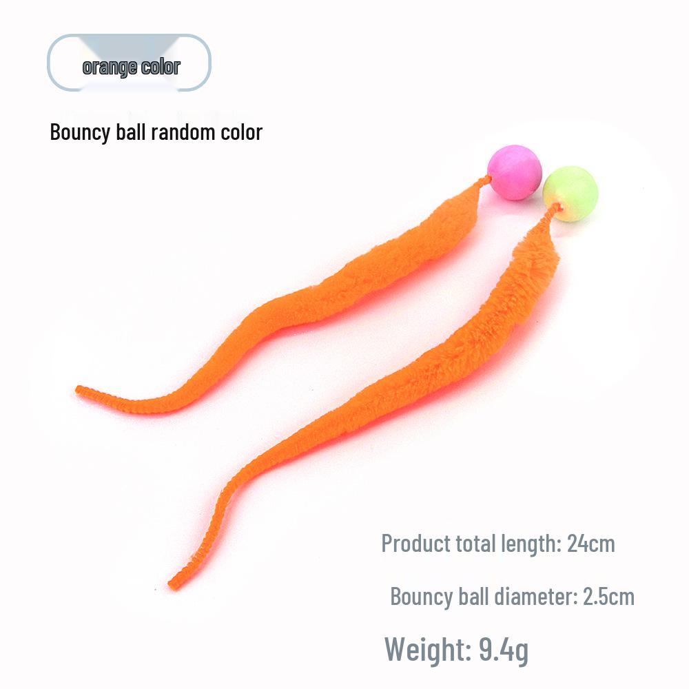New Cross-Border Cat Teaser: Elastic Caterpillar Ball Plush Toy