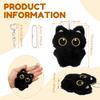 Black Cat Bag Charm Cute Cat Plush Doll Keychain Accessories Handbag Backpack Decorative Pendants for Halloween Christmas Gifts