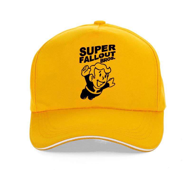 Super Fallout Bros Letter Print Baseball Cap Vault Tec Gaming Video Game Fallout Man Women Snapback Hats Gorra