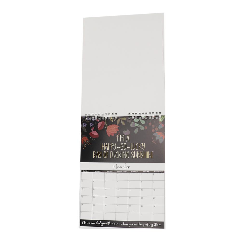 2024 Tired Women Calendar Exquisite Humorous Hanging Calendar Funny Word Planner Monthly Calendar for Home and Office