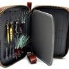 Porta esche rotanti Portaesche per trota Organizzatore in pelle PU Borsa per esche artificiali crankbait Borsa per attrezzatura da pesca Raccoglitore per attrezzatura da pesca