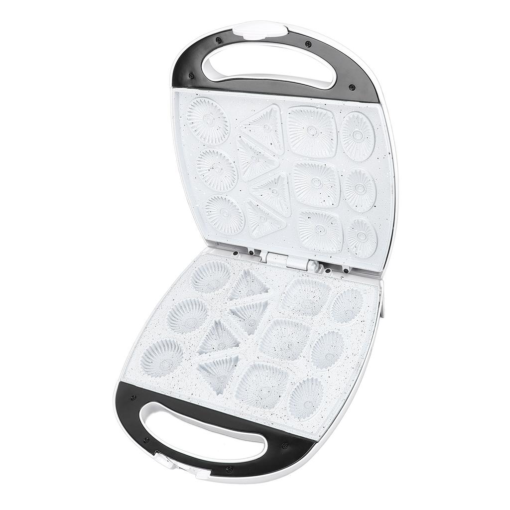 Elektrisk kakebaker med sikkerhetshåndtak Kompakt anti-klebe 13 hull Husholdningskjeksemaskin for