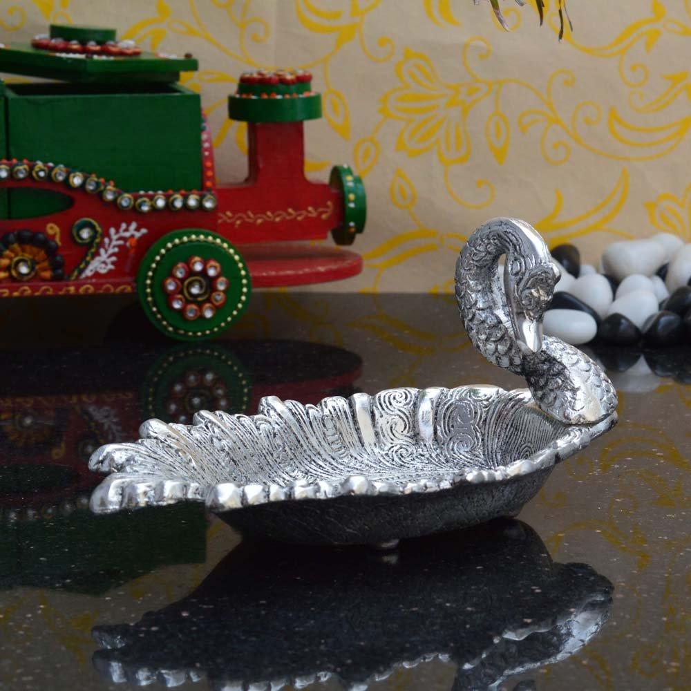 Dried Fruit Tray, Metal Duck Shaped Dry Fruit Tray Decorative Platter, eCraftIndia