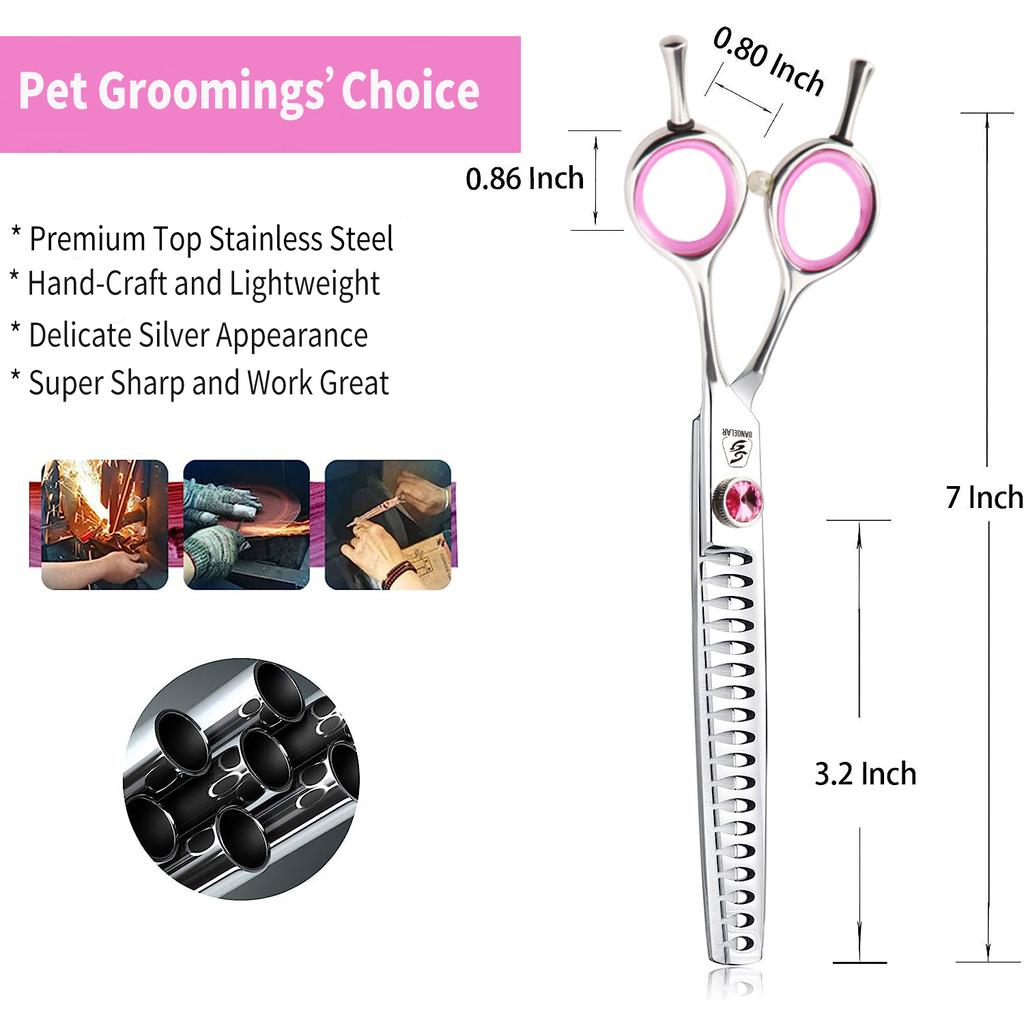 Sangelar 7 palců 8 palců Špičkové JP440C Prostřihávací nůžky pro úpravu domácích mazlíčků Rybí kost Zuby Nůžky pro domácí mazlíčky