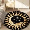 Multiple Sizes Retro Sun and Moon Mandala Art Print Round Carpet Living Room Bedroom Table Chair Sofa Decorative Carpet