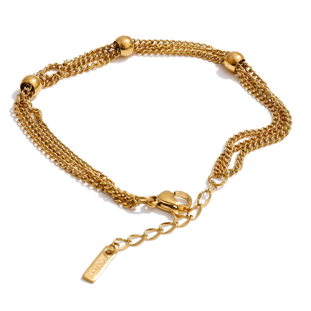 

Yhpup Stainless Steel Stacking Chain Necklace Bracelet Bangle Set 16K PVD PVD Plated Waterproof Daily Fashion Basic Jewelry