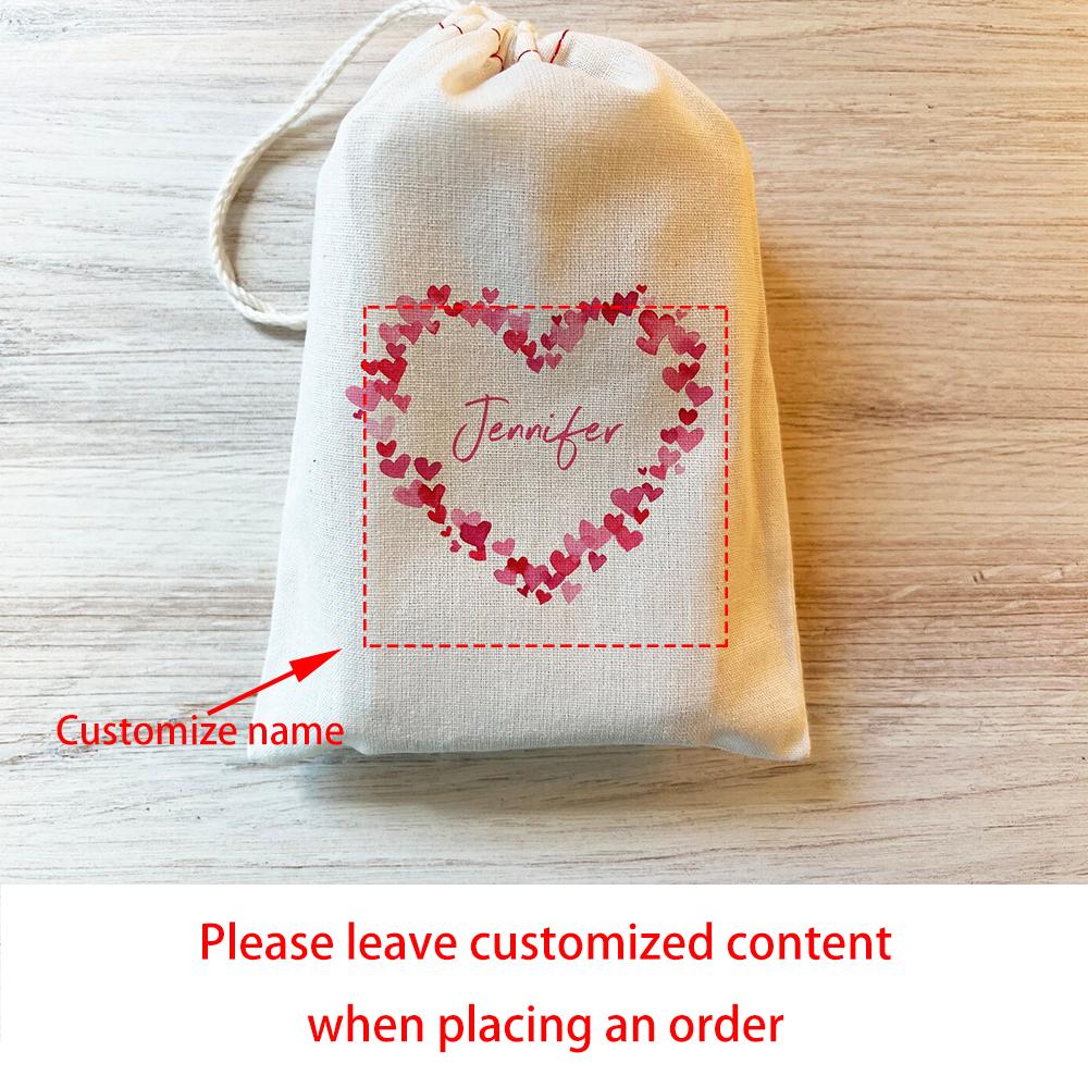 

5Pcs Custom Valentine’s Heart Treat Bags Kids Goodie Bag Galentine s Wedding Bridal Shower Bachelorette Birthday Party Favor 5pcs 13X18cm