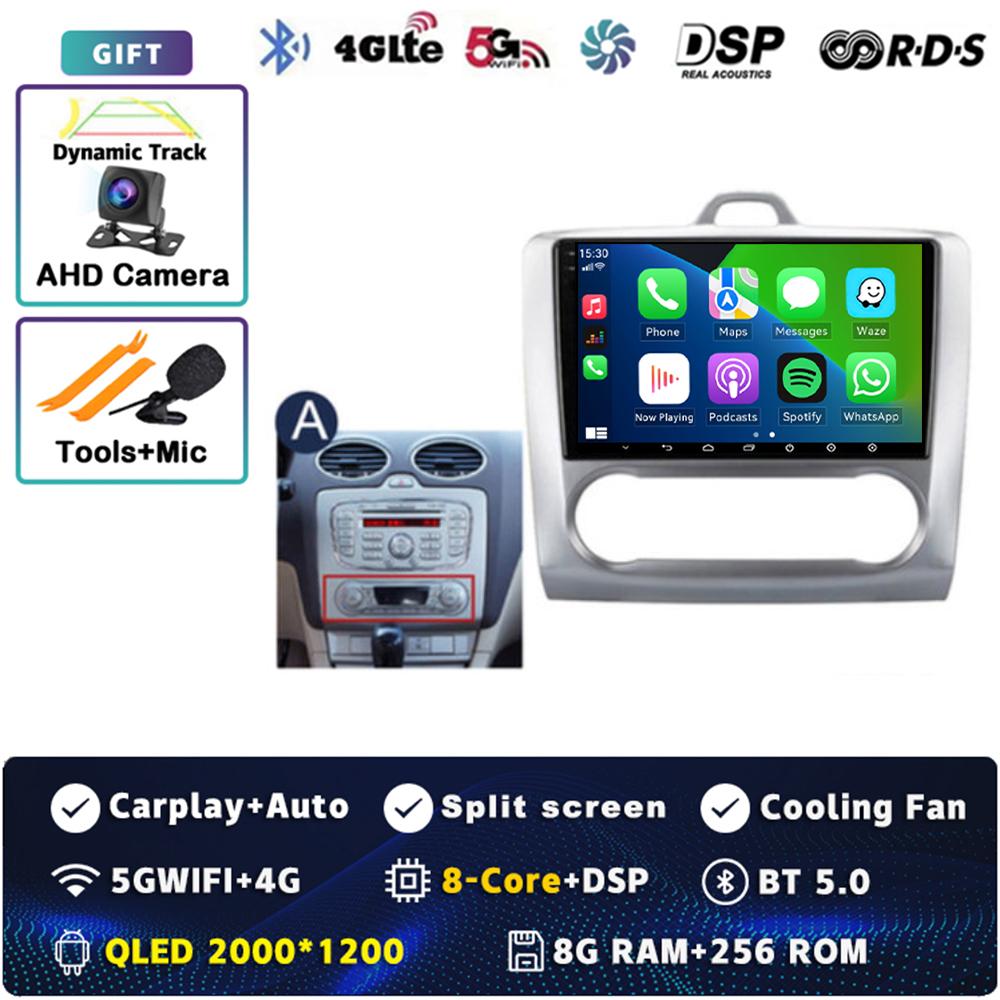 Android 14 Carplay Car Radio for Ford Focus Exi MT AT 2004-2011 Multimedia Video Player Navigation GPS Stereo 2Din DVD Head Unit