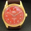 VINTAGE HMT JANATA HAND-WINDING INDIAN MENS RED COLOR DIAL WATCH A702083-5 R208-a702083