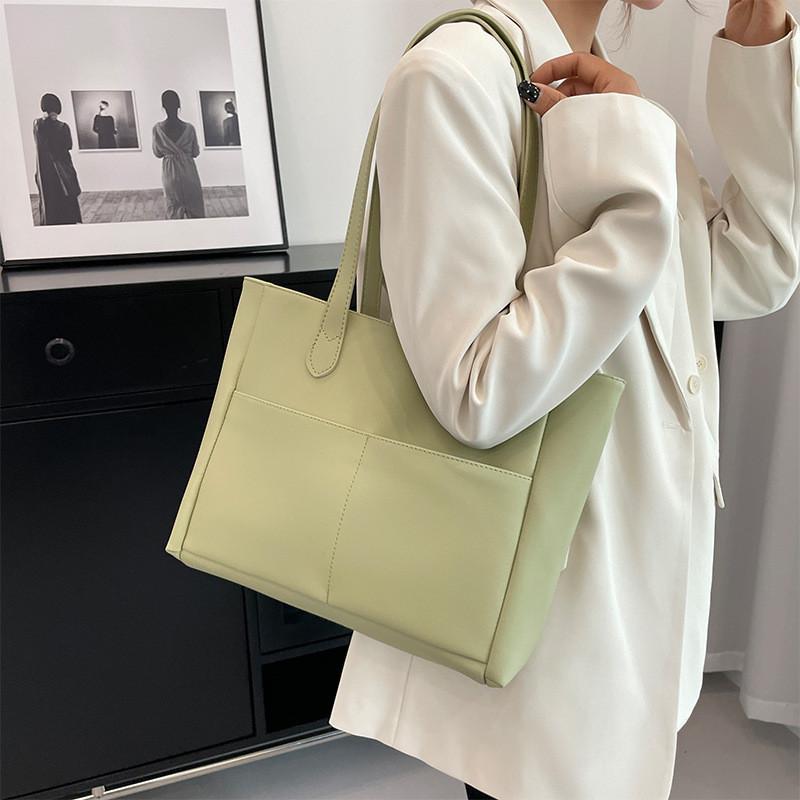 Stylish Large-capacity Street Fashion Tote Bag Pu Leather Shoulder Handbag