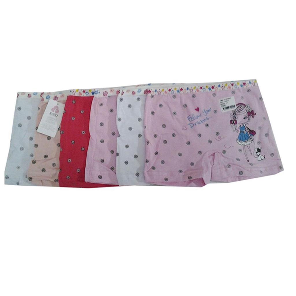 Koza Bunt gemusterte bedruckte Boxershorts für Mädchen, 10er-Pack