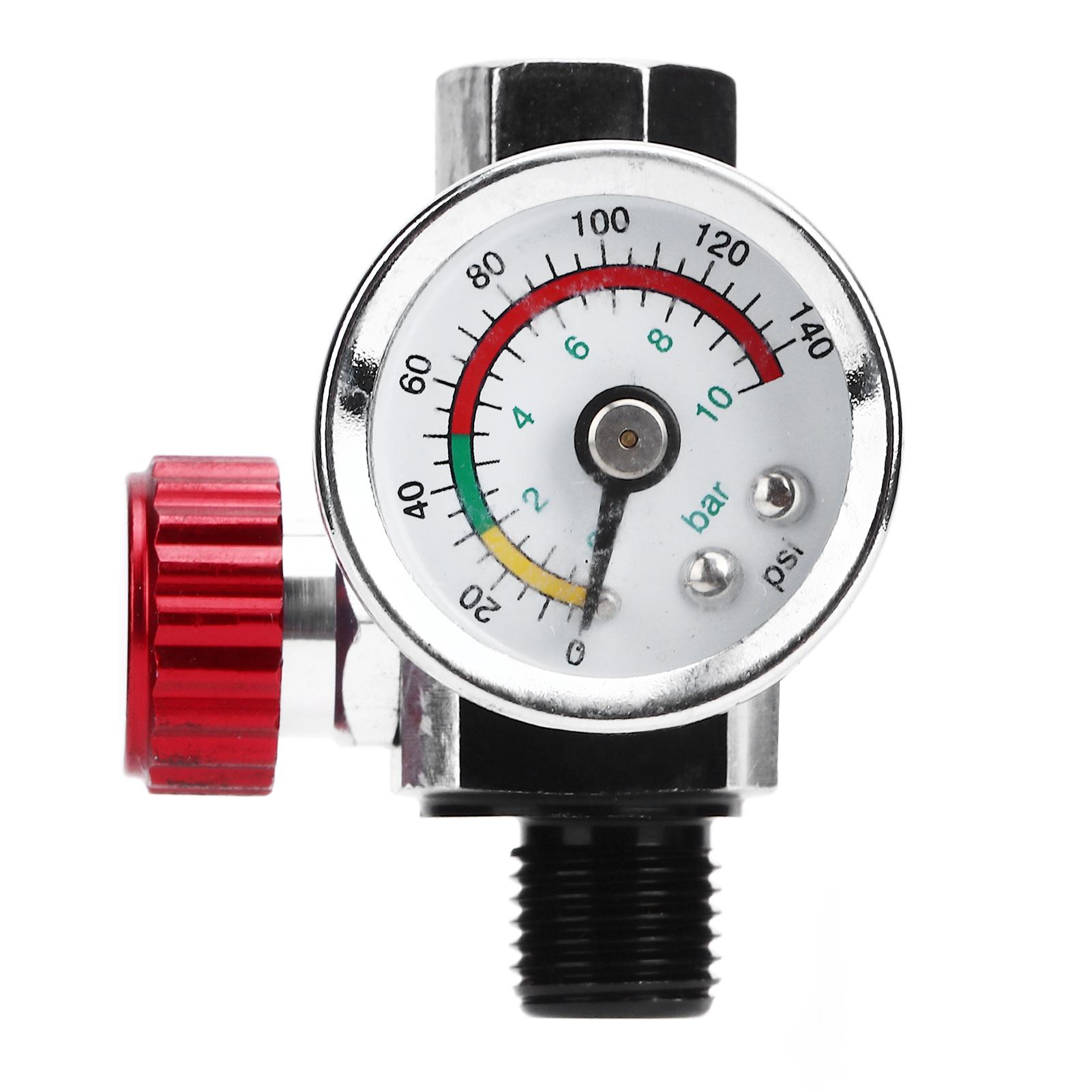 

G1 4 140psi Регулятор давления воздуха Регулятор давления воздуха для краскопульта Аэрограф Регулировочный клапан