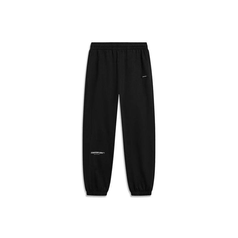 

Мужские осенние вязаные спортивные штаны Li Ning свободного кроя зауженного силуэта Black (thin) L