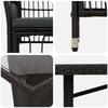 Outdoor Dining Set 9 Pieces Black Poly Rattan