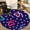 1pc Pencils Office Round Rug, Non-slip, Soft and Durable Office Rug for Interior Decoration, Perfect for Office, Beautiful Decoration yy260323039