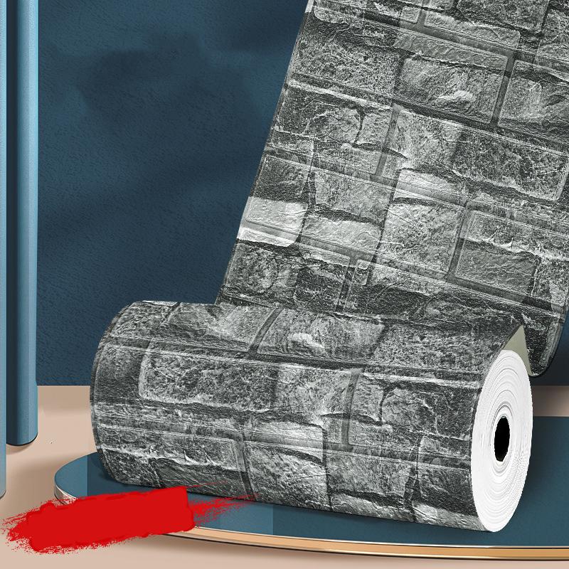 5/10M 3D tapeta Dekorace Samolepicí Starožitná pěnová cihlová tapeta Obývací pokoj Ložnice Voděodolná 3D nástěnná samolepka
