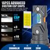 2Pcs 20000LM H8 H11 LED Headlight Canbus 9005 HB3 9006 HB4 16Core CSP LED Fanless Headlamp Bulbs Fog Lights Auto Lamp Plug&Play 6500K White 12V