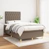 Maison Exclusive - Bed Slat Base with Taupe Mattress 120x200 Cm Fabric