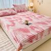 Warm Thick Bed Sheet for Winter Single/Queen/King Fleece Pluffy Fitted Bed Sheet Cartoon Mattress Cover(pillowcase need order)