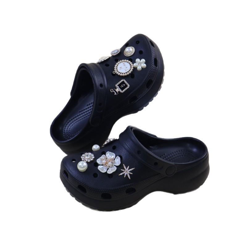 Children s Non-slip Thick Sole Summer Sandals – Versatile Closed-toe Half Slippers for Outdoor Wear 28-29