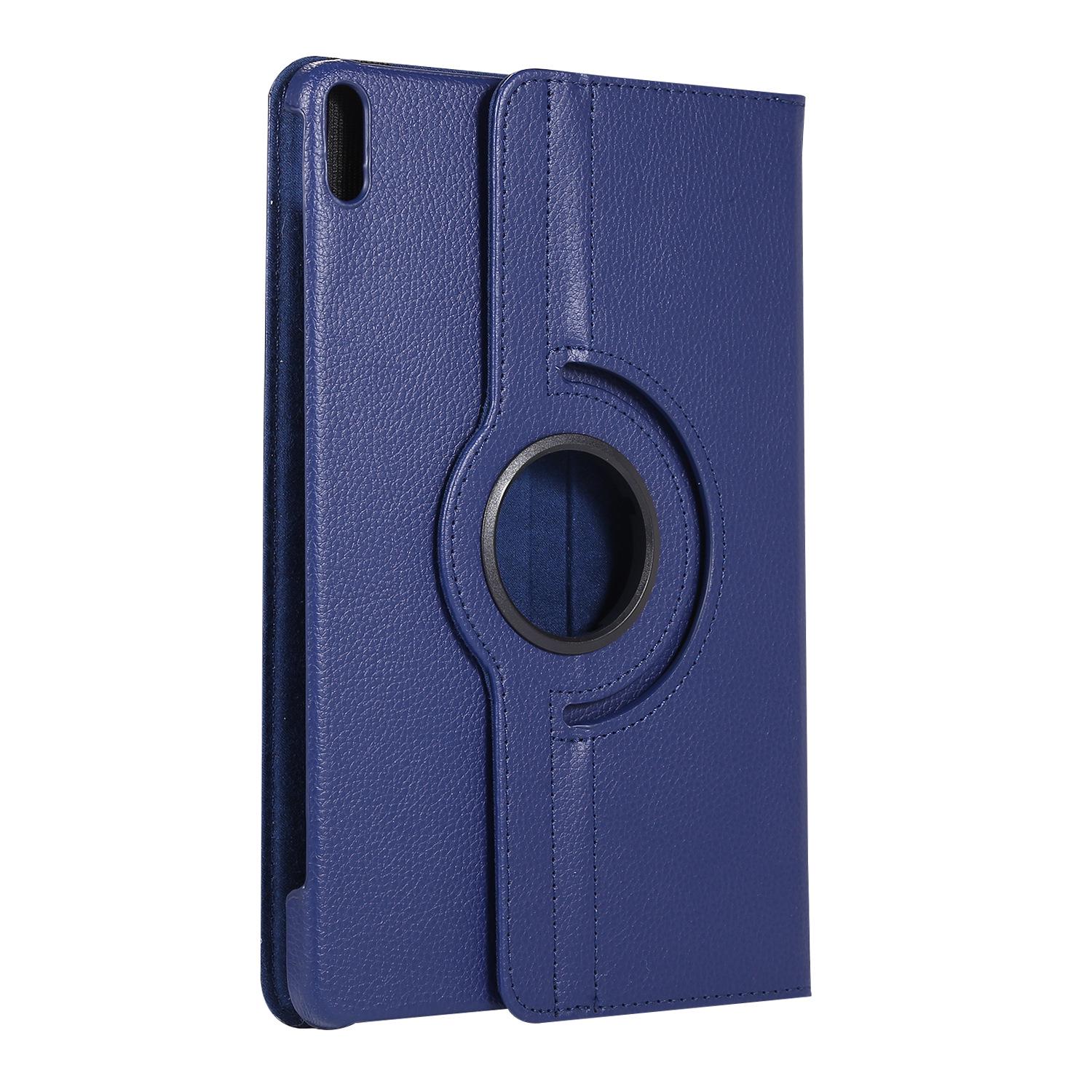 

Вращающийся чехол-книжка из кожи личи для Huawei MatePad Pro 10.8/10.4 Enjoy 5 10.1/T5-10.1 inch темно-синий