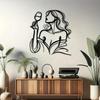 Elegant Metal Wall Art Female Sculpture Indoor Outdoor Modern Decor Minimalist Home Living Room