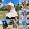 Summer Sun Protection Cap With Wide Brim And Neck Shield For Outdoor Activities