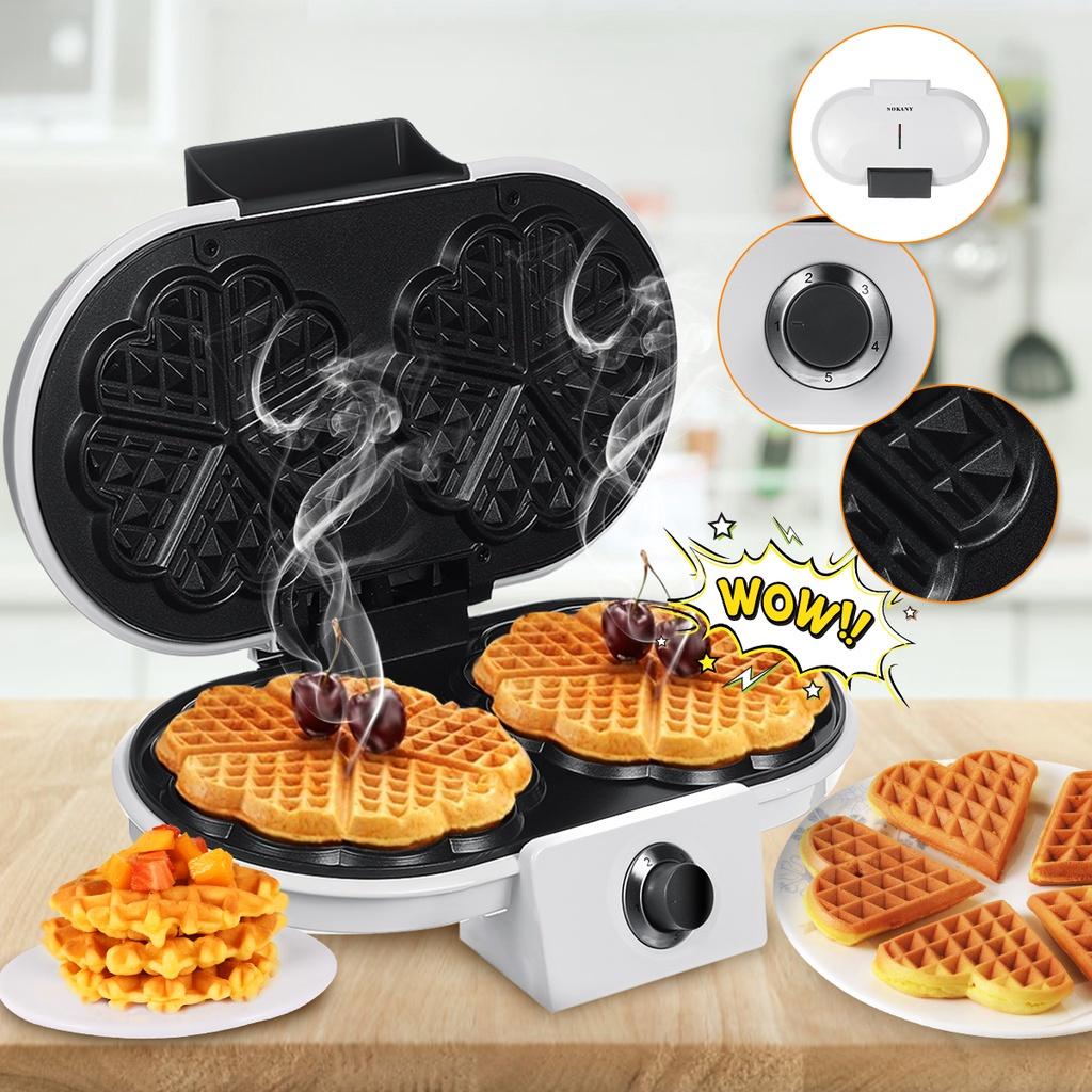 1200W 220-240V Bubble Egg Cake Oven Breakfast Waffle Machine Electric Baking Pan 50/60Hz Multi-functional Double‑Head Waffle Maker