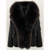 Fur Parka Jacket Fashion Short White Down Coat Winter Clothes Women Real Fur Puffer Jacket