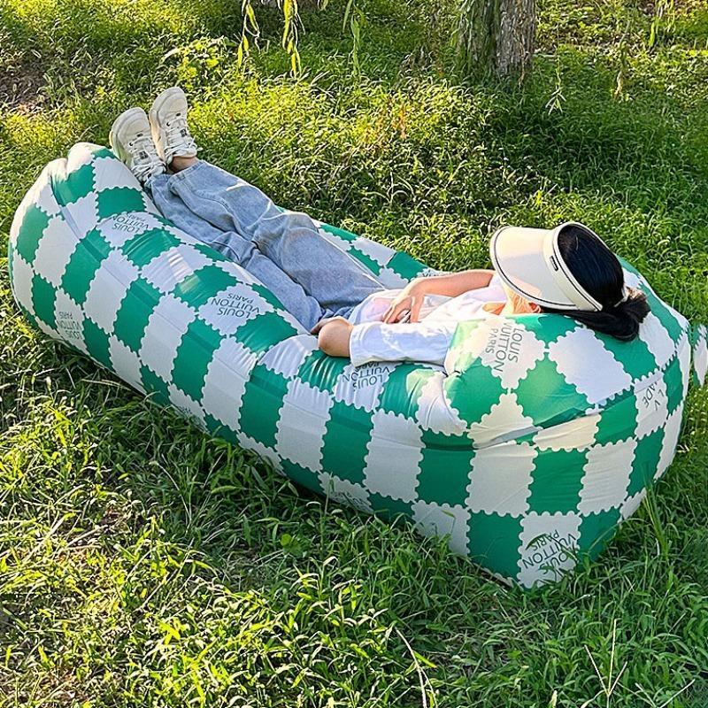 Outdoor Air Lazy Inflatable Sofa Bag Portable Camping Sofa Mattress Music Festival Concert Recliner